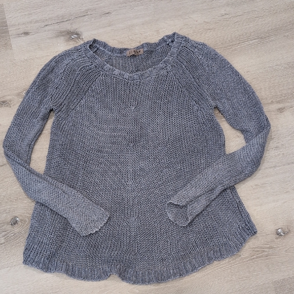 Vintage Jigsaw Blue Knit Women's Sweater. Size s